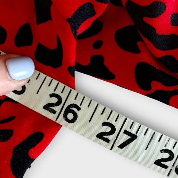 Pink Blush‎ Womens Dress Sz 2X Red Leopard Chiffon Maxi Cottagecore Whimsicore - Picture 9 of 10